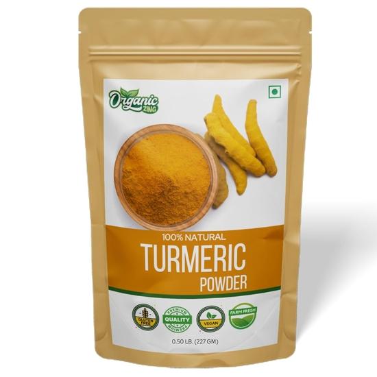 Organic Zing Turmeric Powder | 100% Pure and Turmeric Powder | Rich In Antioxidants| Packed and Produced In India - 227gm