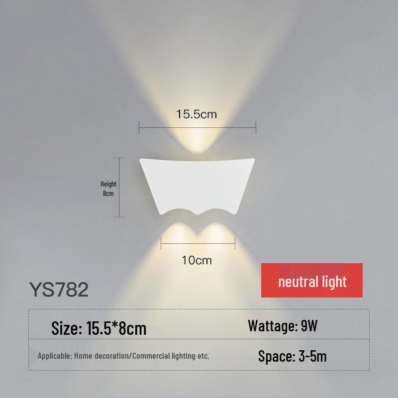 Super Bright Waterproof LED Wall Light - Up and Down Exterior for Balcony, Staircase, Courtyard