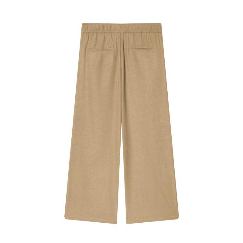 Womens 2-Piece Set Long Sleeve Top Wide Leg Pants Vintage Elegant Casual Outfit