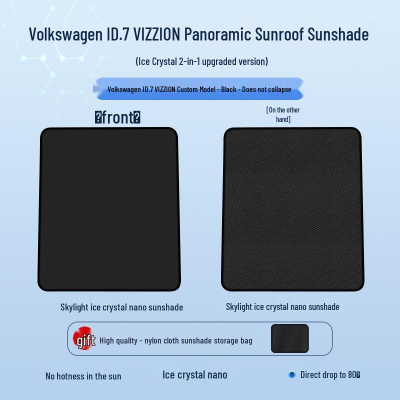 Volkswagen ID.7 VIZZION Sunroof Ice Crystal Sunshade - Heat Insulation & Privacy Board Volkswagen ID.7 VIZZION