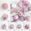 6pcs Pink Foam Balls Set 2024 Christmas Tree Ornaments Xmas Tree Hanging Pendants 2025 New Year DIY Home Decorations Ball