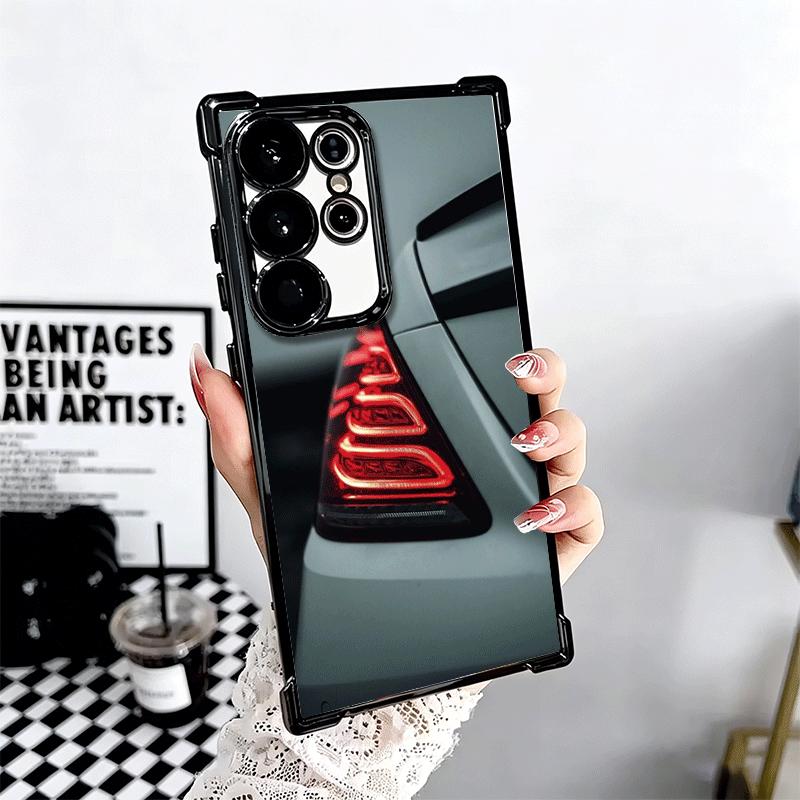 Sportwagen Coole Rücklicht-Verchromung Handyhülle Für Samsung Galaxy S24 S25 FE S26 Edge S23 Ultra S22 S21 Plus S20 Anti-Fall Airbag
