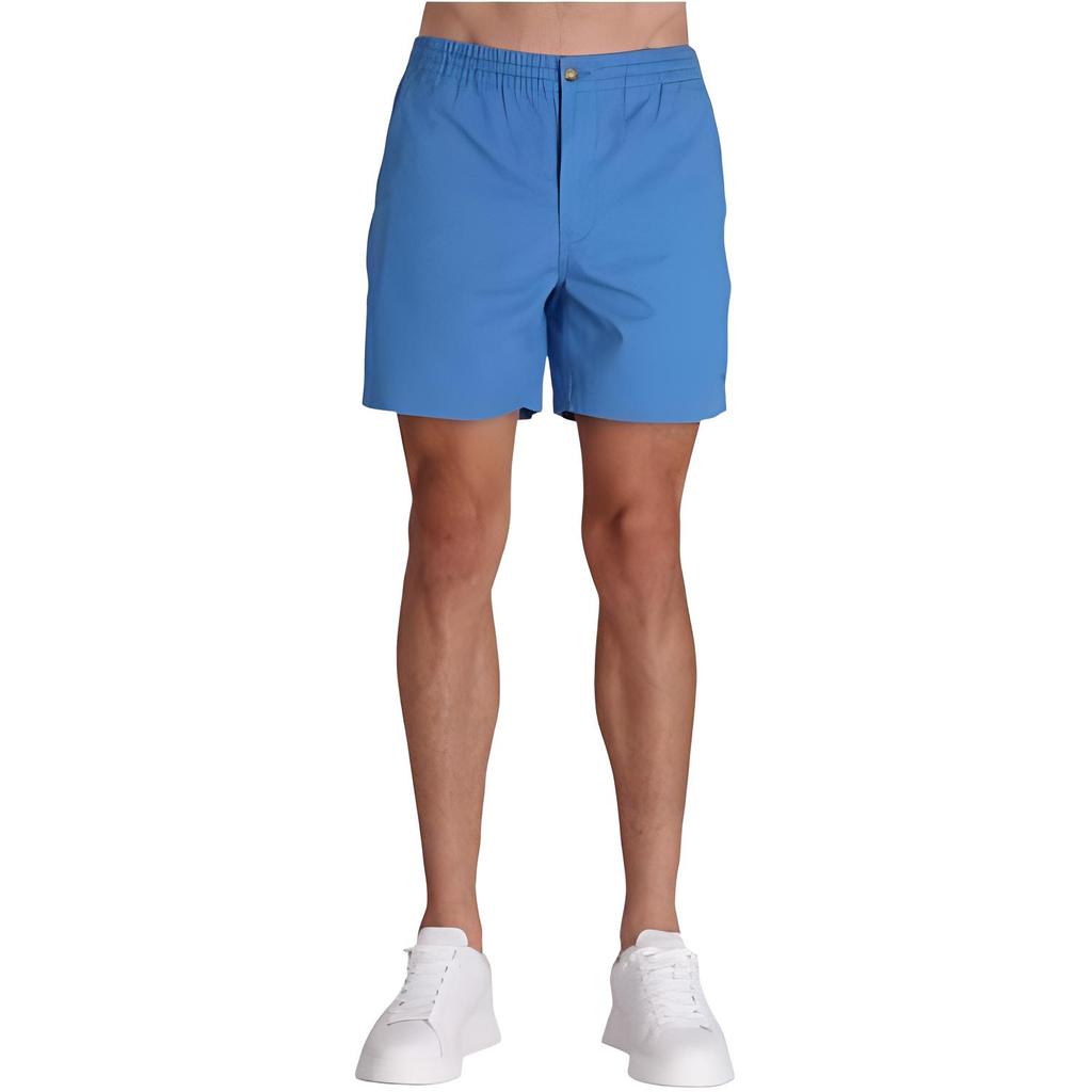Polo Ralph Lauren Solid Color Mid Waist Zipper Straight Leg Casual Shorts Men shorts Blue 710644995-059