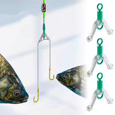 10PCS prettinumu izkraušanas silikagels astoņu cilpu apakšvadu savienotājs ar augstu elastīgo dakšu zvejas rīku piederumi