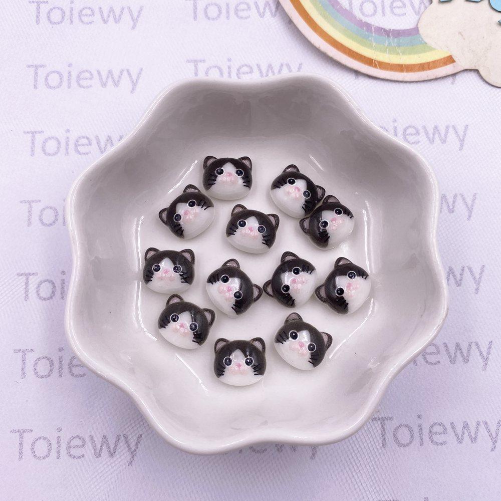 

50 шт. Смола Каваий Разноцветные Мини Кошки Рыбки Плоская задняя сторона 2D Мультяшный Камень для Нейл-Арта DIY Ювелирные изделия Скрапбукинг Поделки Декор Аксессуары