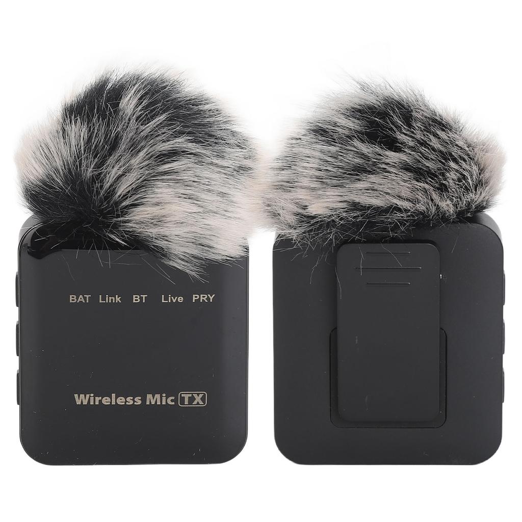 Dual Wireless Lavalier Microphone for Phone Laptop Computer Omnidirectional Lapel Microphone for Video Recording