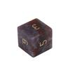 Natural Indian Agate Z01 Numbered Dice Set, DND TRPG Premium Collectible Colorful Gemstone Dice
