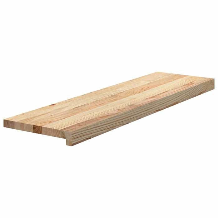 VidaXL Stair Treads 2 Pcs Untreated Solid Oak Wood 3283774