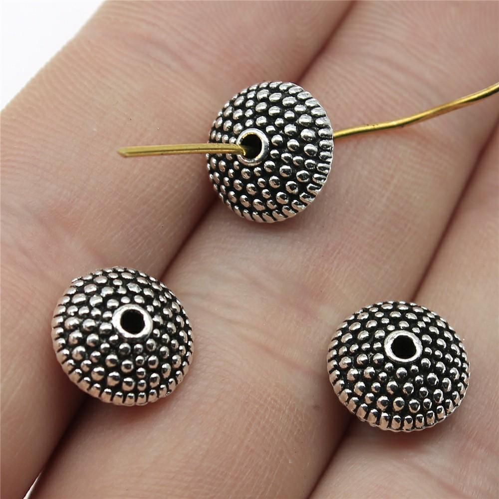 10pcs Spacers Beads Small Hole Beads For Jewelry Making Antique Silver Color DIY Crafts Making Findings Handmade Jewelry