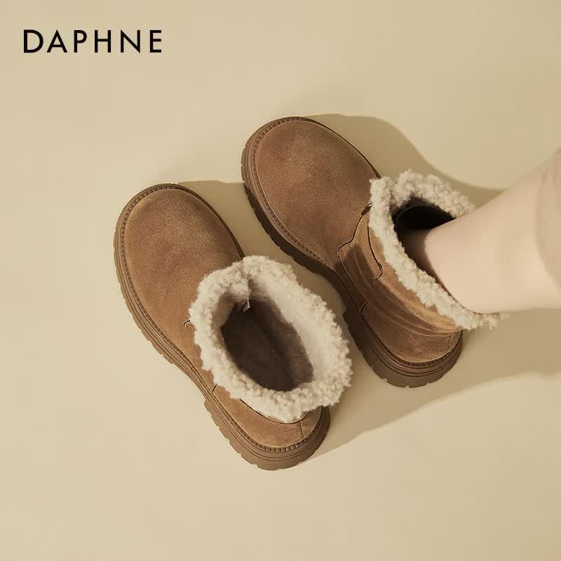 Daphne Women s Belt Buckle Thick-Soled Snow Boots 38