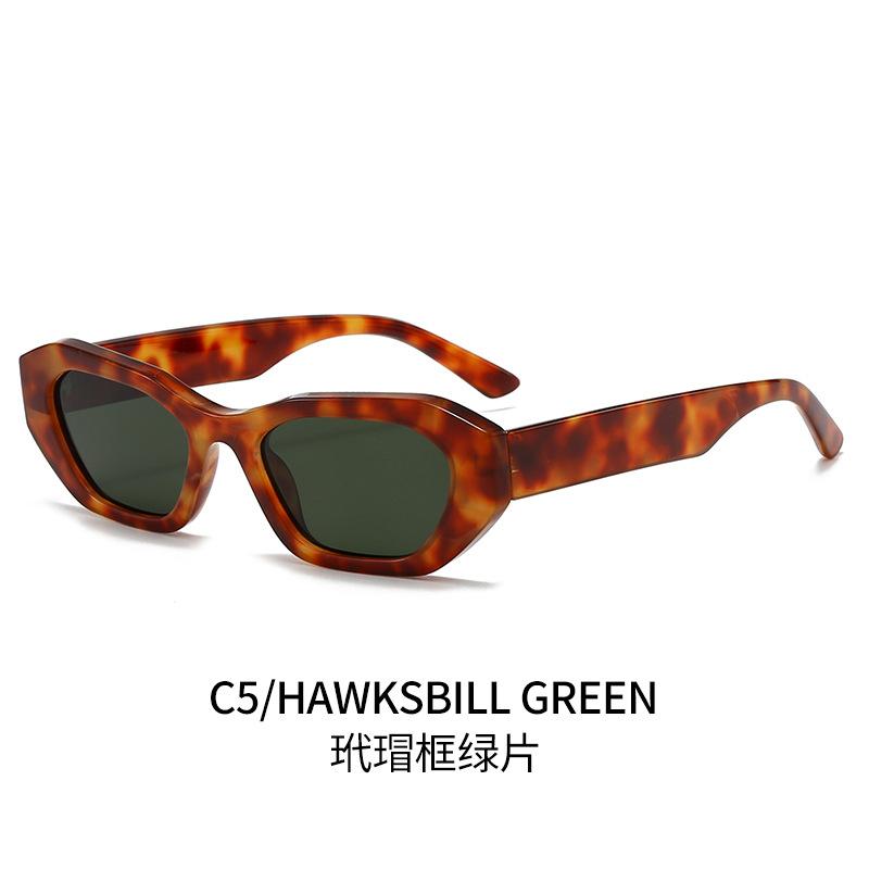 Fashion Personality Small Frame Irregular Sunglasses  Trend Personality Hip-Hop Concave Modelling Pc Sunglasses