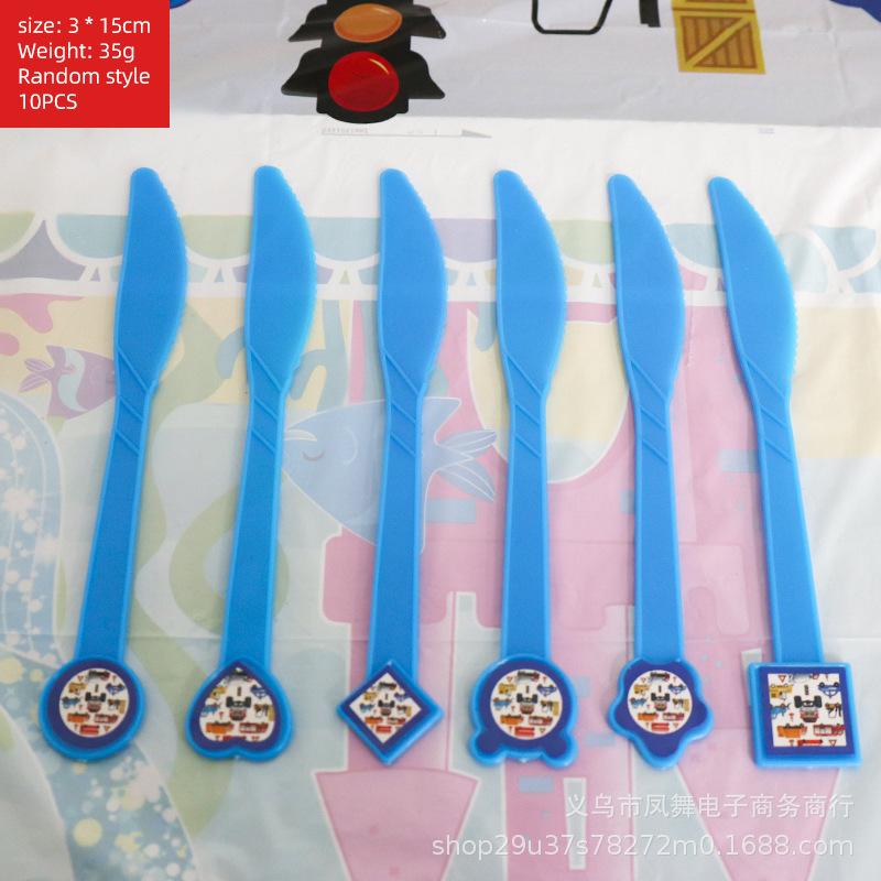 Spot Construction Vehicle Theme Party Decoration Supplies Excavator Disposable Paper Cup Paper Plate Children'S Birthday Supplies Factory