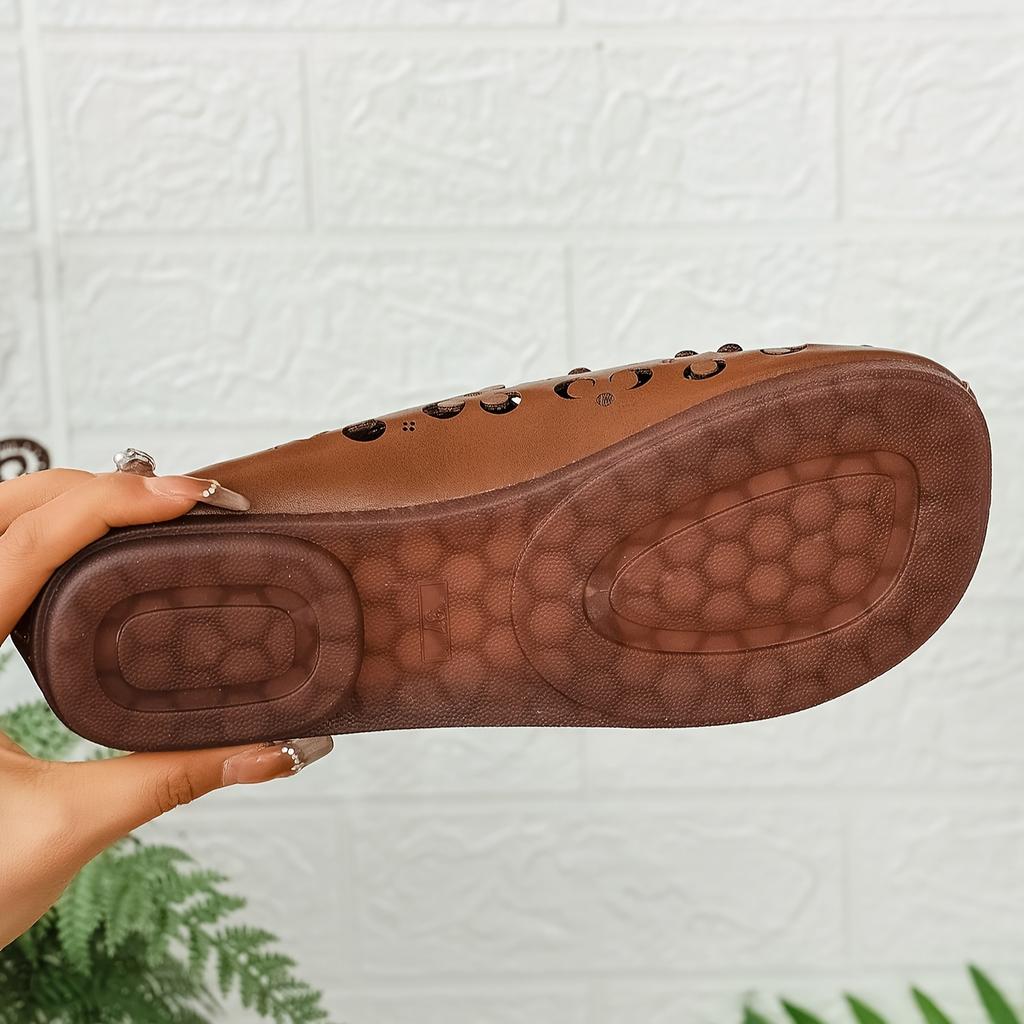 New Flat-Soled Open-Toe Slip-On Flats for Women Spring 2025 Collection Plus Size Casual Slip-Ons