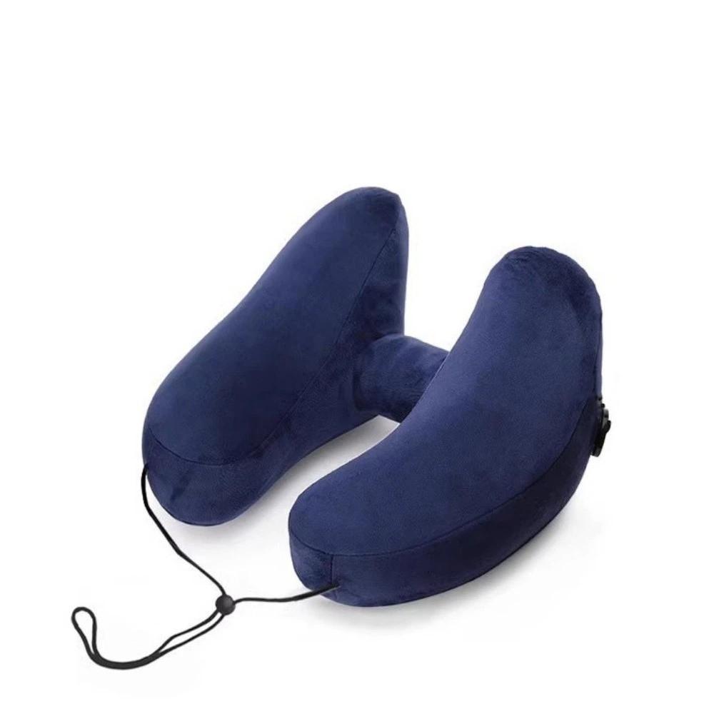 Breathable Design Inflatable Neck Pillow Inflatable Design H-Shaped Pillow Travel Neck Pillow  Car