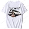 Unisex Anime Girl Car Graphic Tees Shirt Summer Short Sleeve Harajuku Casual Loose Tops Ropa Hombre