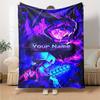 Minecraft Personalized Text Blanket Gift Customizable Blanket Soft Cozy Perfect for Picnics Home Decor Living Room Livingroom Ideal for All Seasons
