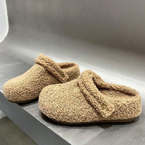 Lammwolle Boken Schuhe Damen Winter 2025 neu zwei Tragevarianten Outdoor Casual Füße warm kleine flauschige Hausschuhe Damen