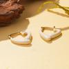 Simple temperament love light-colored earrings for women's 2026 new summer versatile