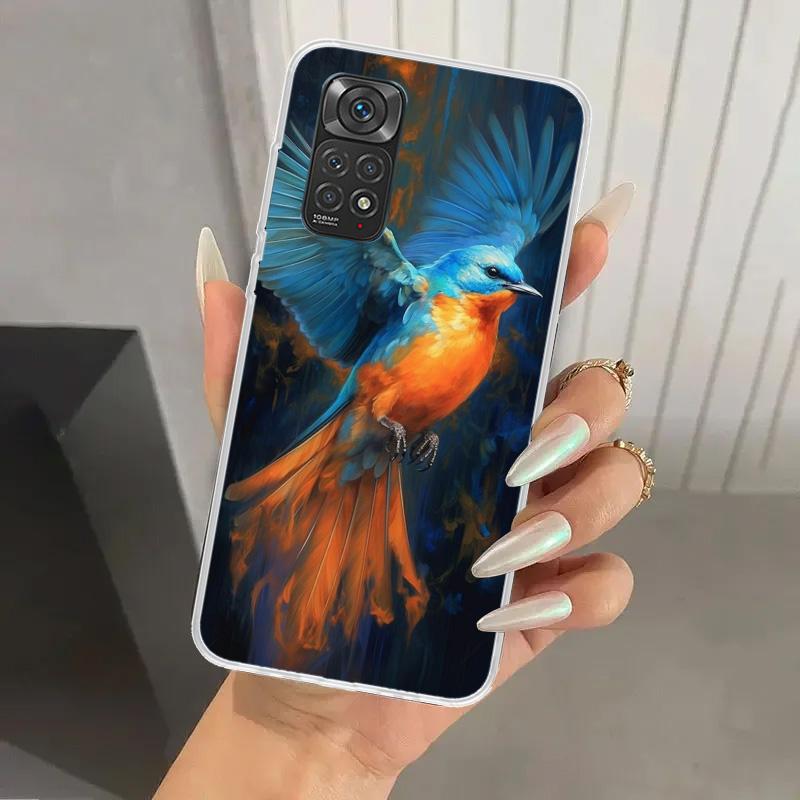 Animal Oil Painting Bird Phone Case for Xiaomi Redmi Note 15 14 14S 13 12S 12 Pro 11S 11 Plus 11T 11E 10S Soft Funda Print Shell
