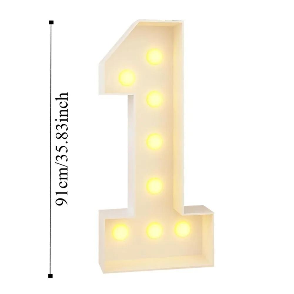 0-9 Numbers LED Light Balloon 91cm Light Up Balloons Balloon Filling Box Giant Numbers LED Lighted Giant Birthday Figure