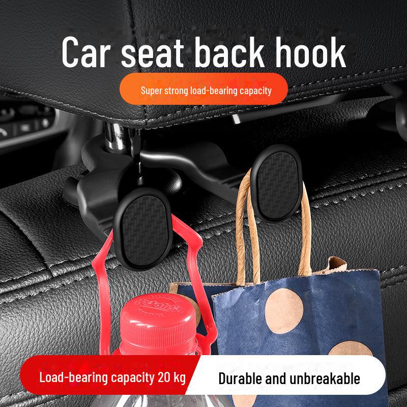 Seat Back Double Hook for Storage and Non-Destructive Installation