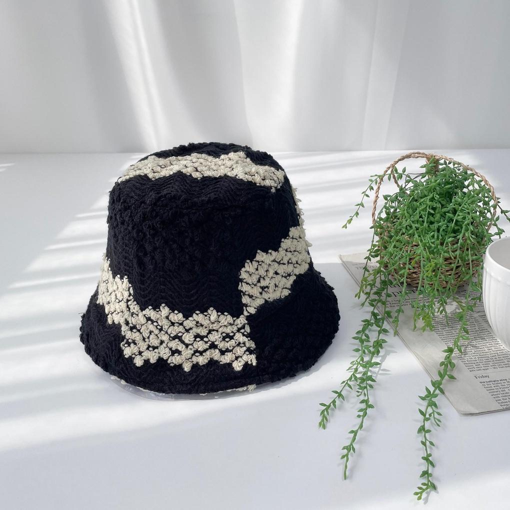 Women's and Men's Daily Knitting Yarn Boro Bucket Hat