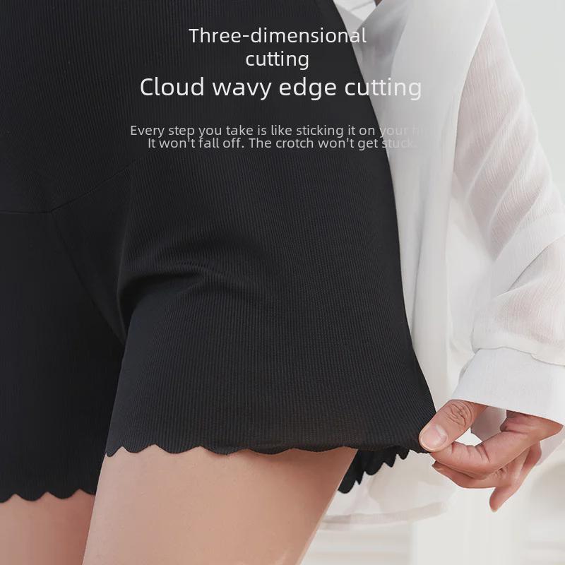 "Ice Silk Maternity Shorts: Thin, Belly-Supporting, Outdoor, Summer Style, Loose, Anti-Exposure Leggings."