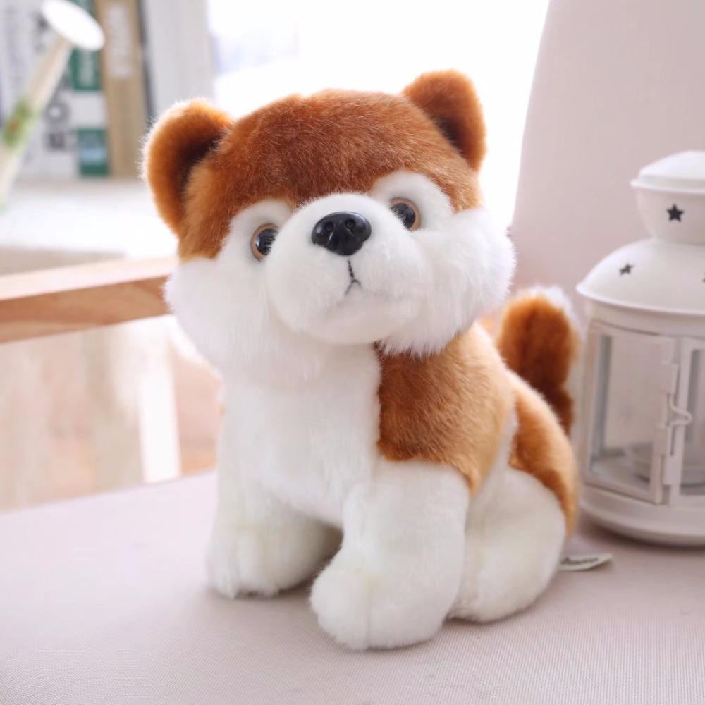 . 1 stk 23 cm Super Kawaii Hundeplysj Leke Søt Simulering Husky Hunde Plysj Leker Kosedyrdukke For K