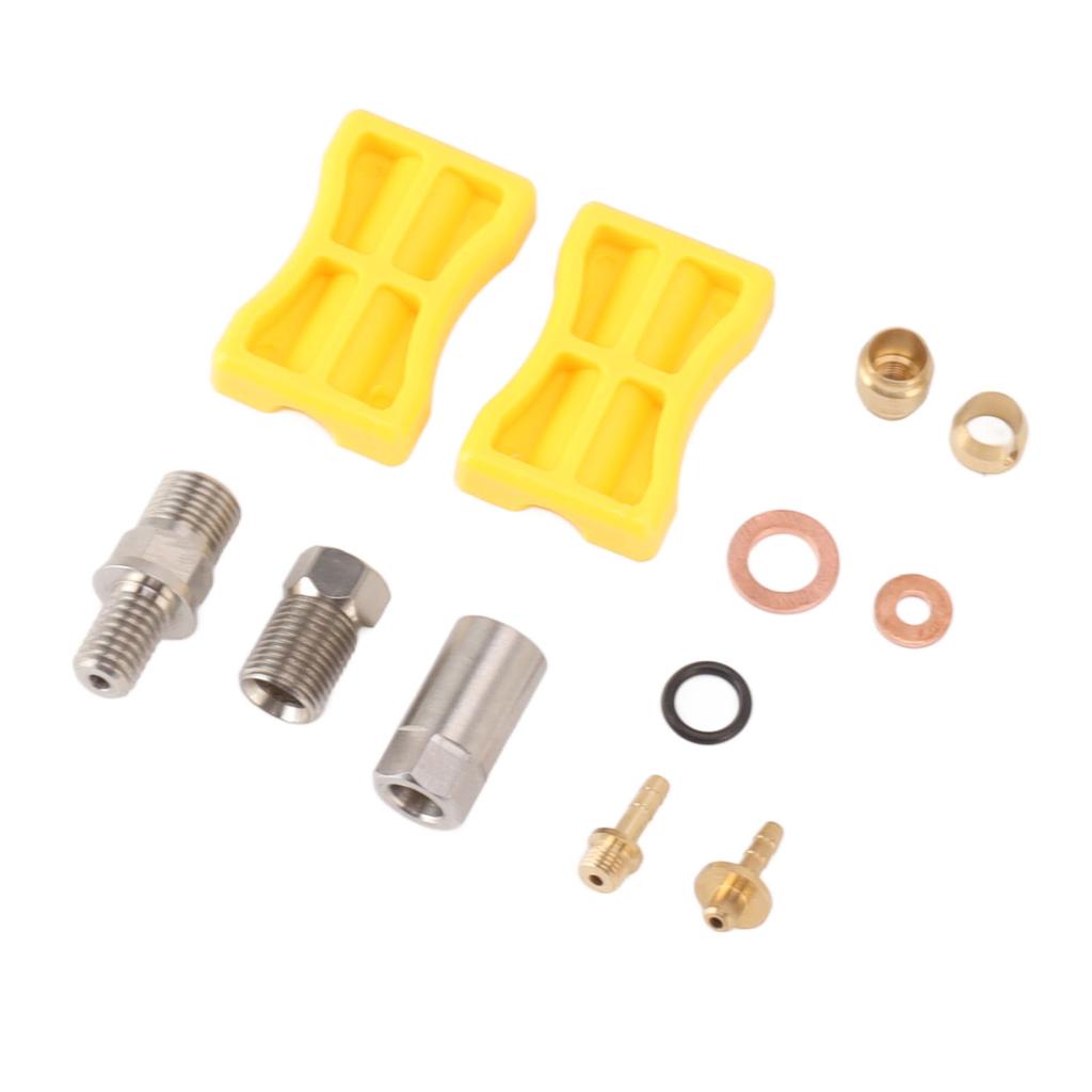Bike Brake Hose Connector Aluminum Alloy Hydraulic Brake Hose Straight Through Type Connecting Insert Kit