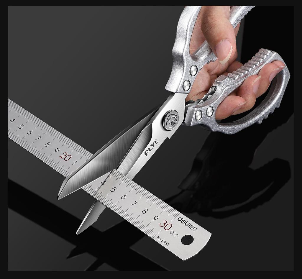 Multifunctional Kitchen Scissors: Stainless Steel for Barbecue, Fish, and Chicken Bones
