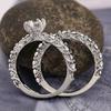Jewelry, Women'S Round Diamond Set Fashion Pair Ring, Full Diamond Ring