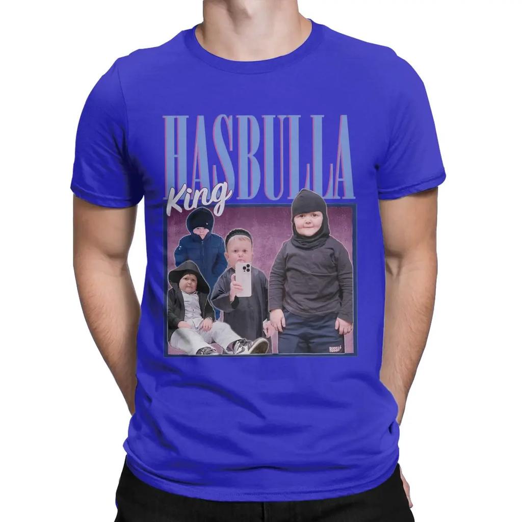 King Hasbulla Homage Men T Shirt Mini Khabib Blogger Fashion Tee Shirt Short Sleeve O Neck T-Shirts Pure Cotton Summer Clothing