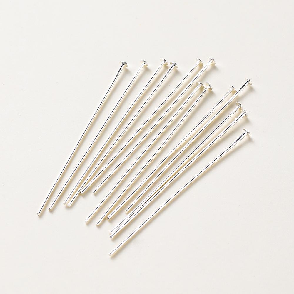 100pcs/lot 14K 18K Gold Plated Flat Head Metal Pins Beading Pendant Headpin For DIY Jewelry Handmade Craft Supplies Findings