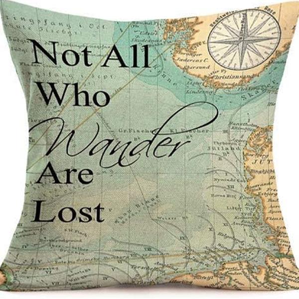 American Retro Printed Linen Pillowcase Living Room Sofa Office Pillow Car Cushion Cover