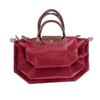 Classic Solid Color Lady Oxford Cloth Shopping Bag Nylon Shoulder Handbag Foldable Storage Bag