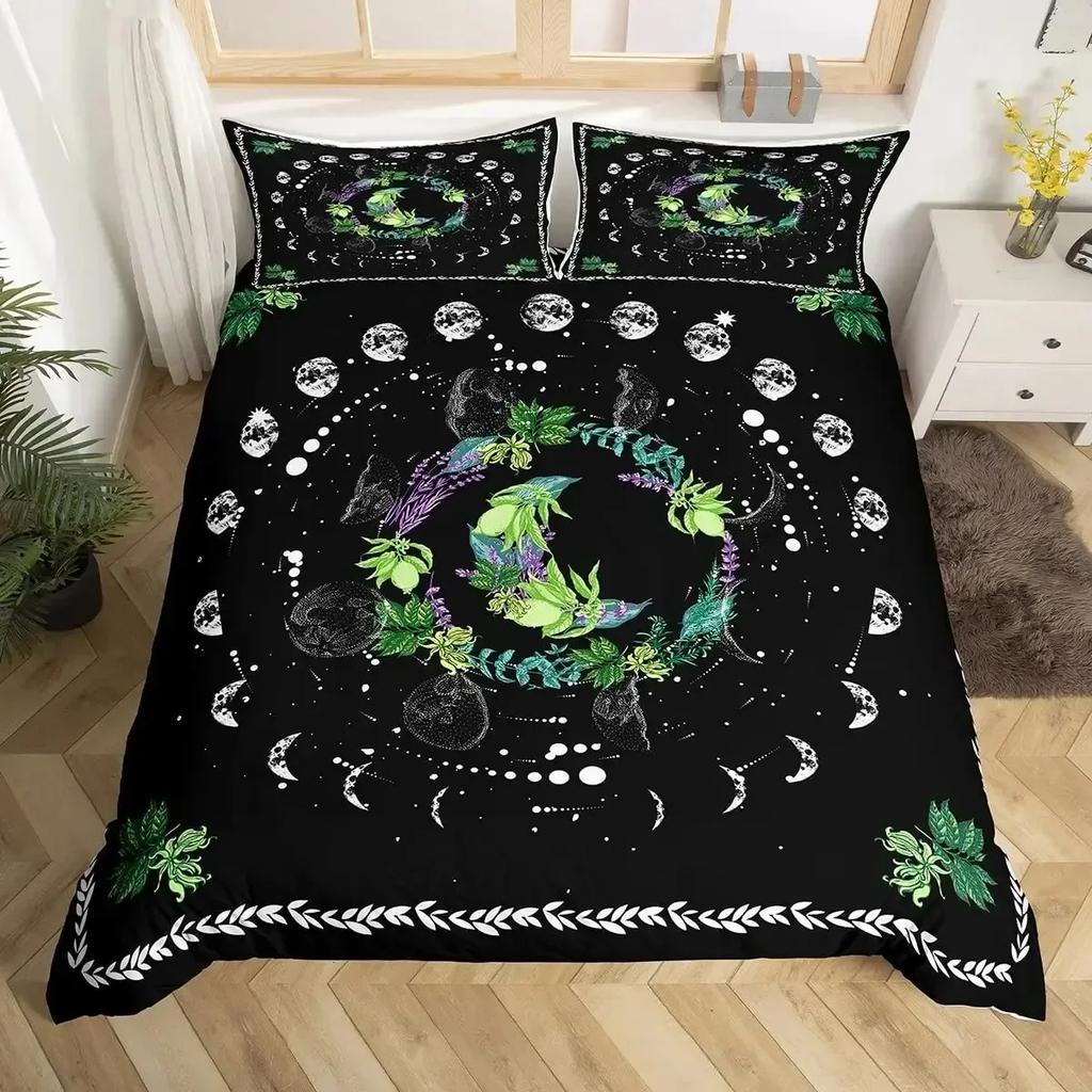 3D Viking Runes Bedding Set Viking Constellation Pattern Duvet Cover Set Double Single Size Nordic Style Washed Microfiber