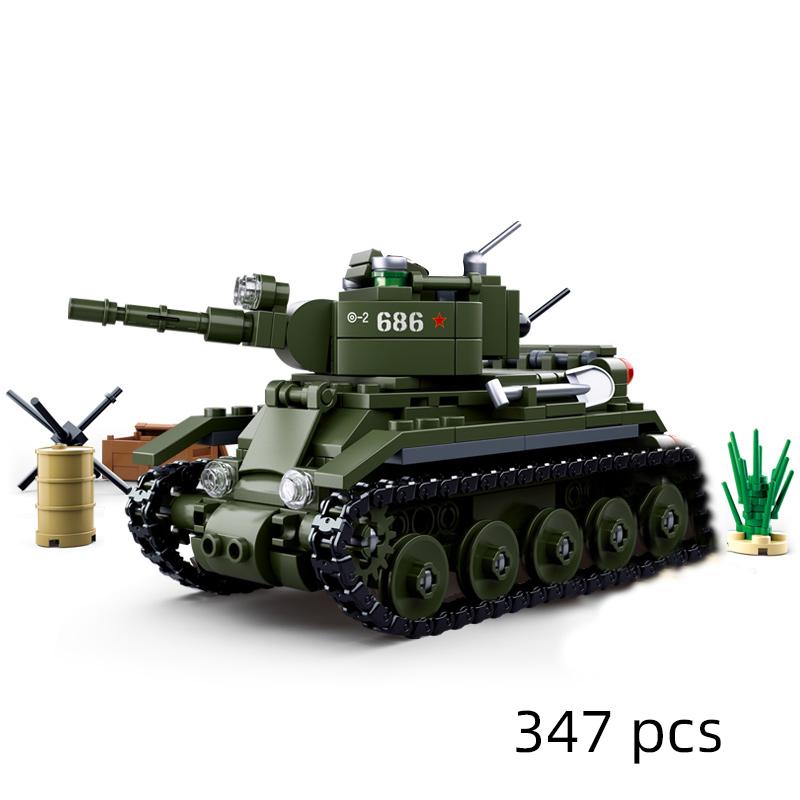 WW2 Normandy Landings UK US Germany Army Sets Building Blocks Bricks Toys World War II 2 Military Vehicle Pershing Panther Tanks