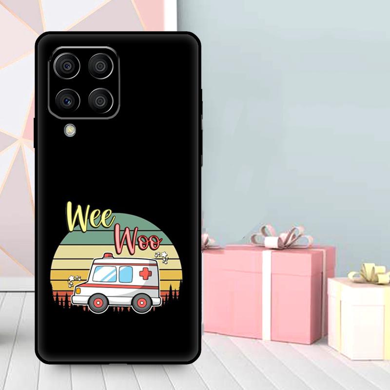 Wee Woo Ambulance Case For Samsung Galaxy M06 M11 M31 M14 M34 M54 M12 M32 M52 M15 M13 M16 M36 M56 M53 M35 M55