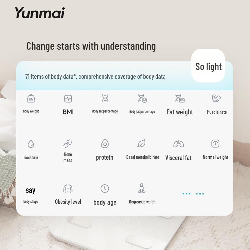 Yunmai Smarte Körperfett- und Personenwaage (CN-Version)