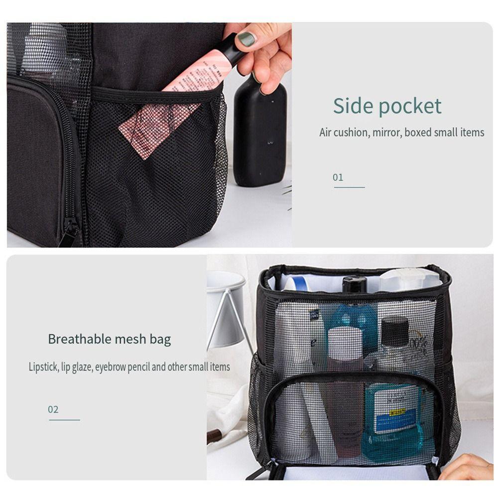 Quick Dry Shower Bag Portable Toiletry Case Lightweight Foldable Mesh Tote  Bathroom