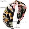 Headbands for Women Floral Pattern Knotted Wide Headbands Cross Knot Hair Bands Vintage Hairband Headbands Accessories
