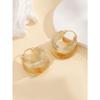 Exaggerated Geometric-shaped Metal Earrings with A Fashionable Retro Vibe, Cool Style, and Pearl Accessories.