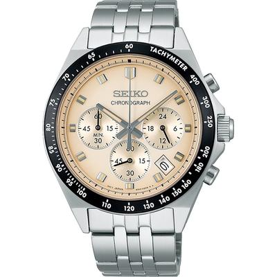 SBTR045 (Pánský kovový pásek SEIKO SELECTION řady S Quartz Chronograph) Kulaté hodinky stříbrné