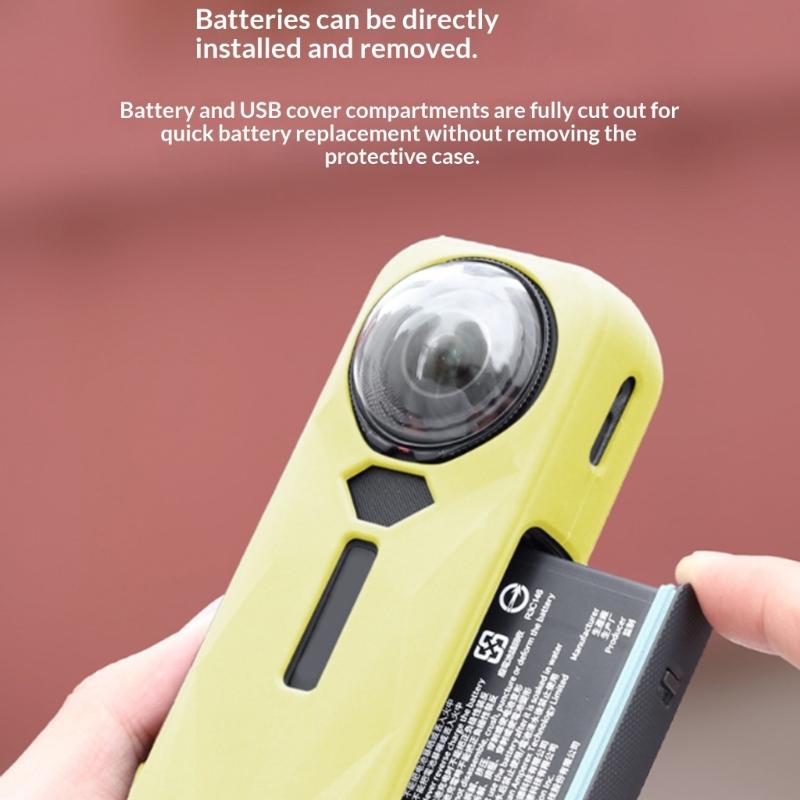 Shockproof Silicone Protective Cover For X5 Action Cameras Case Shell AntiScratch Resistance Design Easy Installation