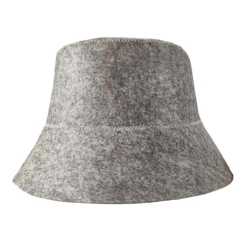 

New Felt Felt Sauna Cap Good Water Absorption Quickly Drying Bath Hat Head Protection Sweat Absorbing Fisherman Hat Bath Spa серый