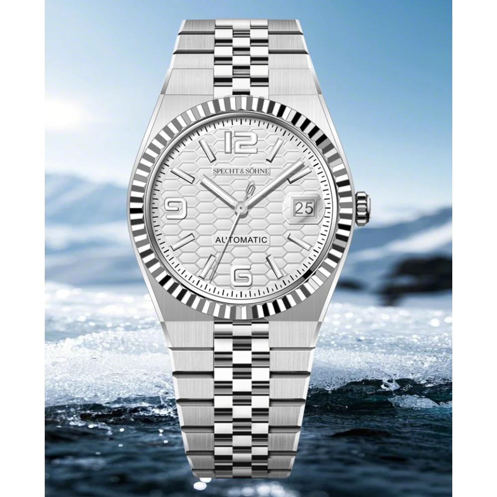 Specht & Söhne New Mens Watches Miyota 8215 Automatic Mechanical Wristwatches Stainless Steel Watch Relogio Masculino 37MM