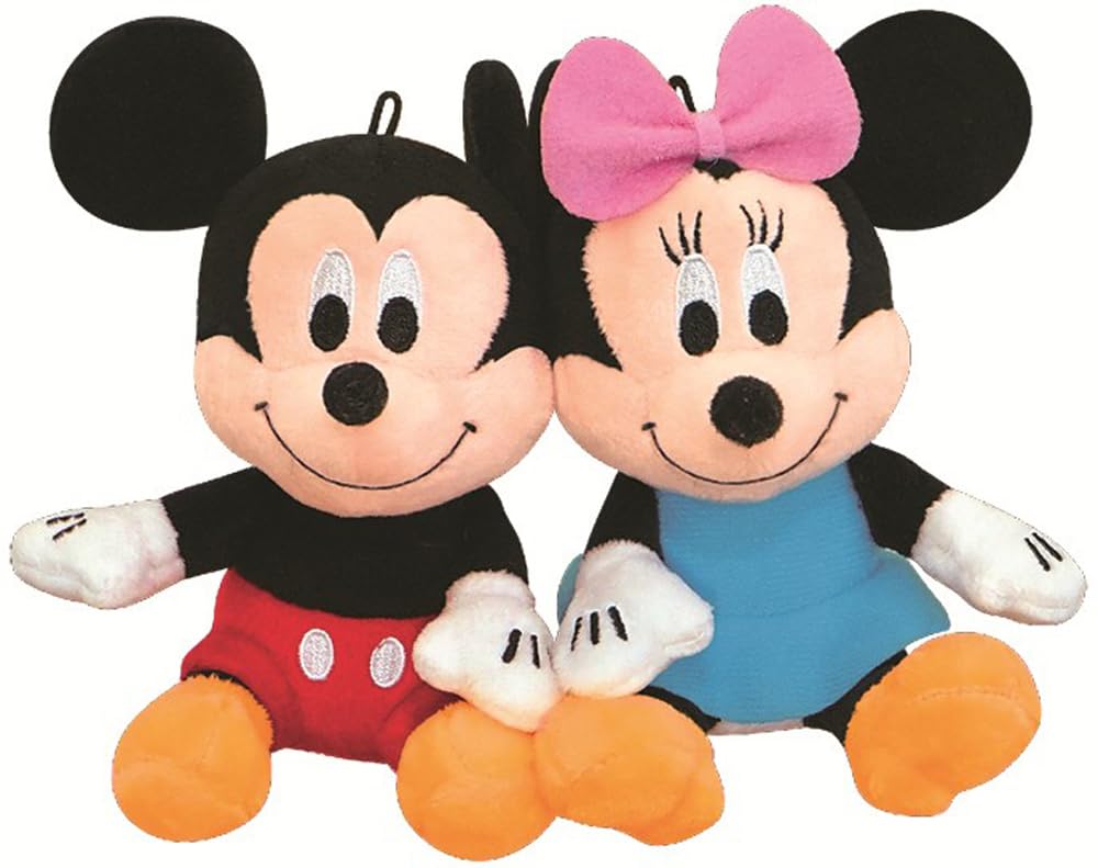 

Crux Mickey & Minnie Disney Nico Plush Keychains, Disney 2-Piece Plush Keychain with Ball Chain, Pair, 142973