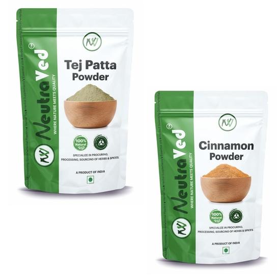 NeutraVed Cinnamon Tej Patta Powder 100% Pure Spice | Ready To Use (100g X 2) = 200g