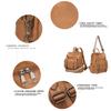 BUKESIYI Women's Mini Backpack, Large Capacity, Waterproof, PU Leather, Brown, JP78531
