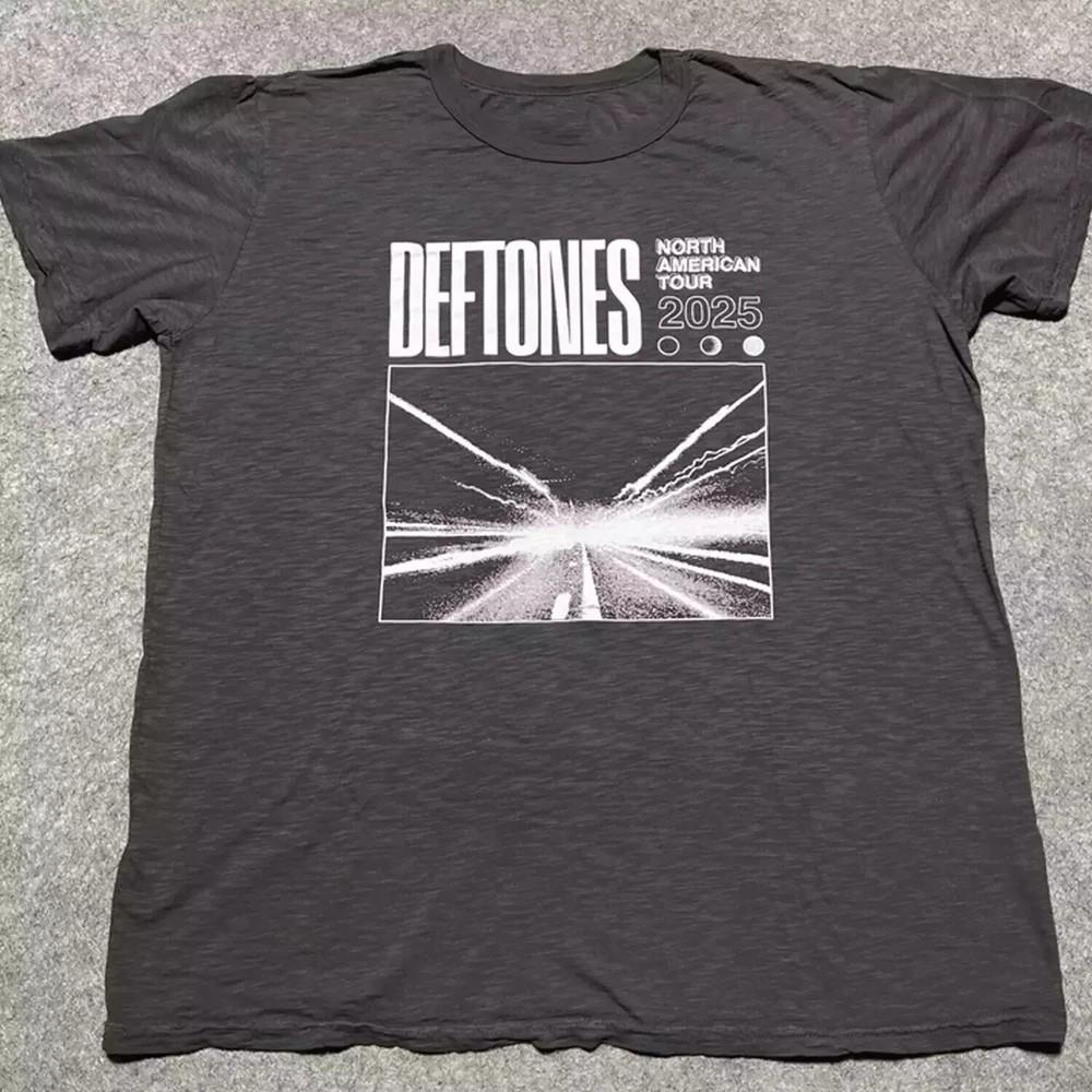 

Deftones 2025 North American Tour Concert Dark Heather T-Shirt Black S-5XL Unisex T-Shirt S